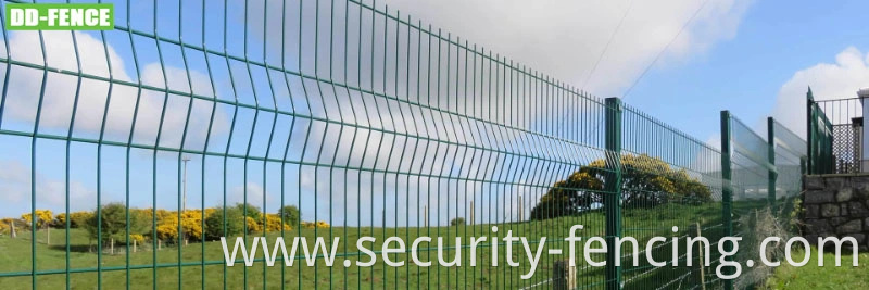 High Quality Galvanized Steel Metal PVC Coated 3D V Bending Welded Curvy Wire Mesh Panel Fence for Garden Farm